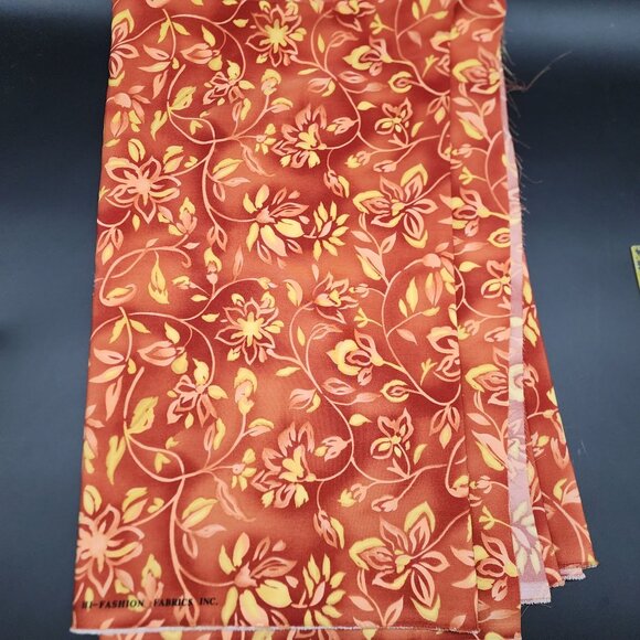 Vintage Floral Fabric By HI-Fashion Fabrics Inc. 44" Wide 3 Yards Non Stretch - Picture 5 of 6